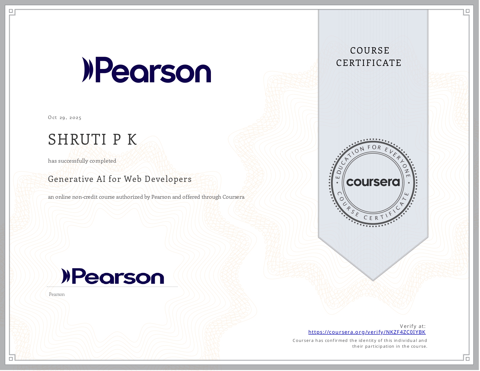 GEN AI Web Developer Certifications